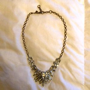Gold and diamond costume necklace